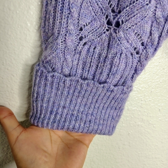 Democracy Women's V-Neck Plus Knit Sweater in Lavender Sz PL - Picture 6 of 12